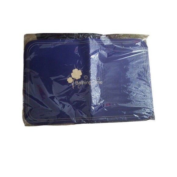 Blue Bathroom Mat - New - Soft & Absorbent Shower Mat - Picture 3 of 9